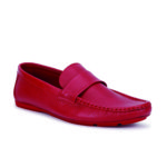 JOE SHU_Red Casual Slip on in Grainy Leather_Rs 9,990