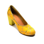 3_PAIO_MONICA YELLOW EMBROIDERED COURT HEELS_INR 3,190
