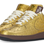 LOUIS VUITTON NIKE AIRFORCE 1 LOW GOLD SNEAKERS BY VIRGIL ABLOH